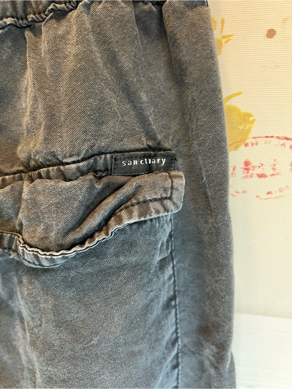 Sanctuary Women's Washed Charcoal Drawstring Jogger Pants - Picture 7 of 10